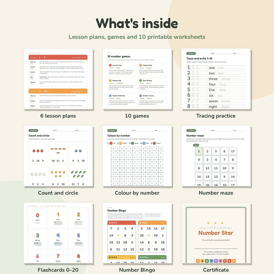 How to Teach Numbers 1–20 – Ready-to-Teach Guide for Kids 6–8 (PDF)